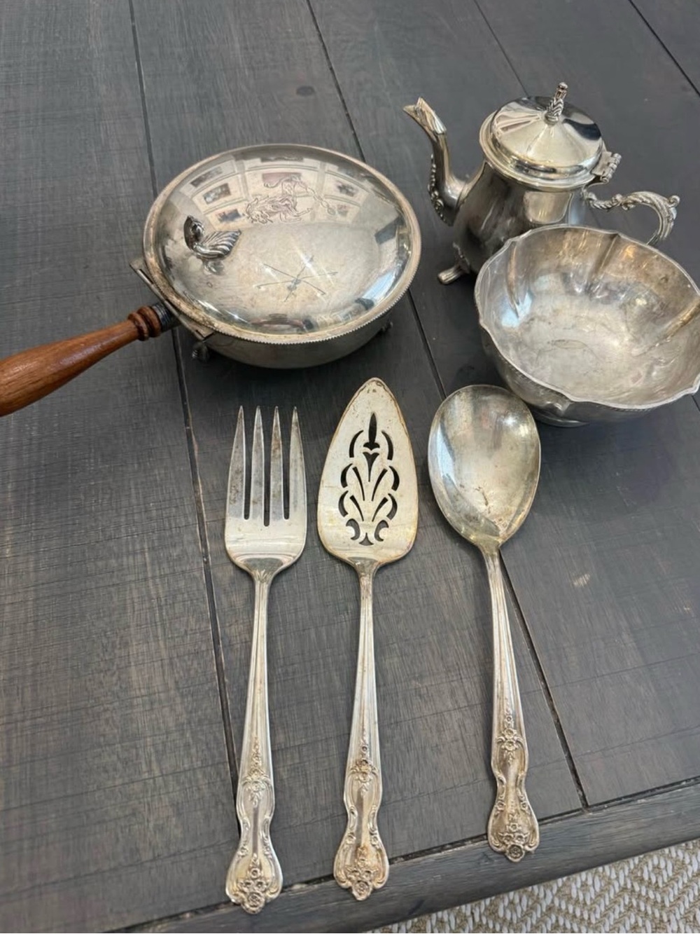Classic Silver-Tone Serving Utensil Set - Silver